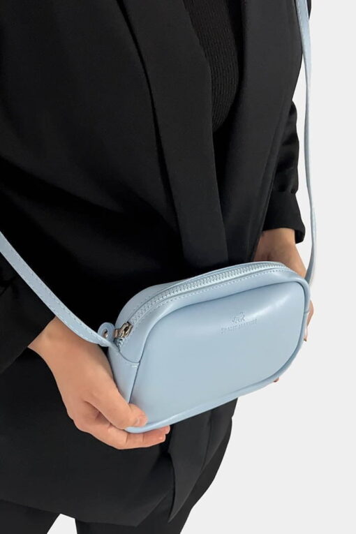 Kadın Urban Çapraz Askılı Fermuarlı Model Omuz Çantası Bebe Mavisi - Görsel 8