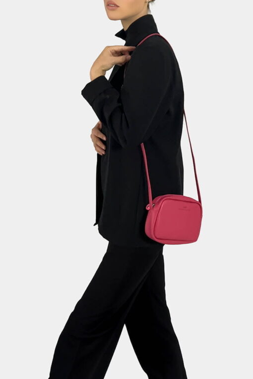 Kadın Urban Çapraz Askılı Fermuarlı Model Omuz Çantası Pembe - Görsel 7