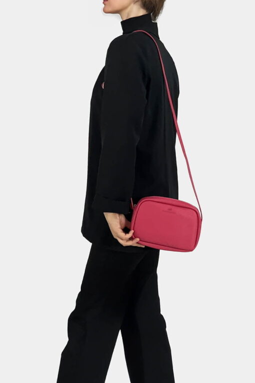 Kadın Urban Çapraz Askılı Fermuarlı Model Omuz Çantası Pembe - Görsel 6