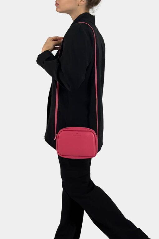 Kadın Urban Çapraz Askılı Fermuarlı Model Omuz Çantası Pembe - Görsel 5