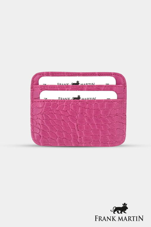 Para Bölmeli Kredi Kartı ve Cüzdan Kroko Kadın Kartlık Pembe - Görsel 3